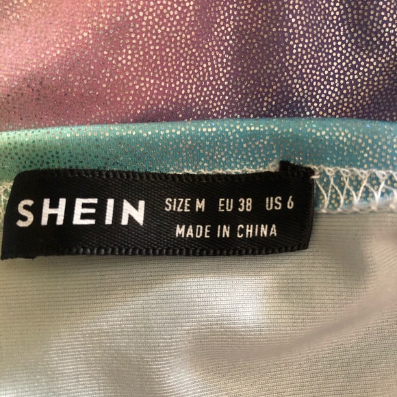 SHEIN Iridescent Spandex Metallic Shimmery Bikini - Picture 8 of 9